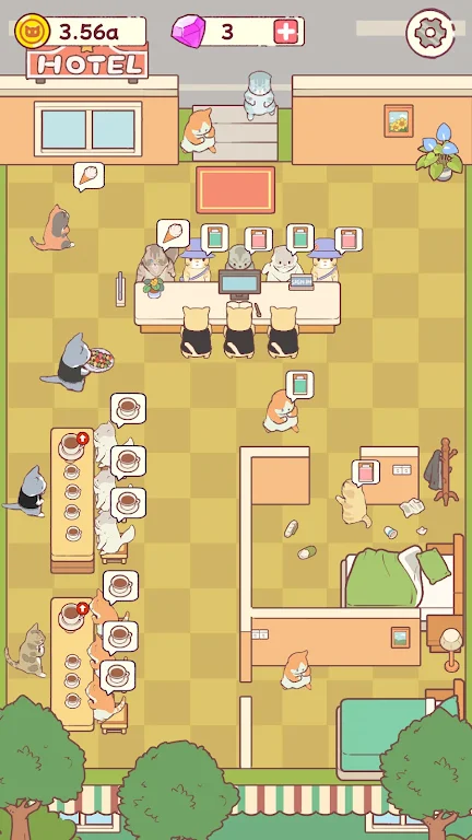 Cat Hotel: Idle Tycoon Games на Андроид